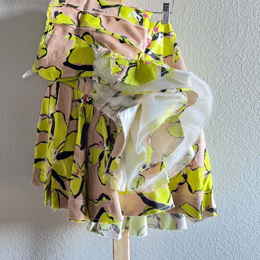 Aje Pelicano Citrus Bloom Frill Cropped Top - Picture 3 of 4